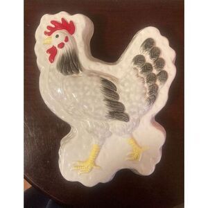 Chicken Rooster Kitchen Mold‎ Ceramic 3D Farmhouse Hanging Haldon JAPAN VTG